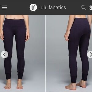 Lululemon Ebb To Street Pant Sz 4 Heathered Black Grape 4127